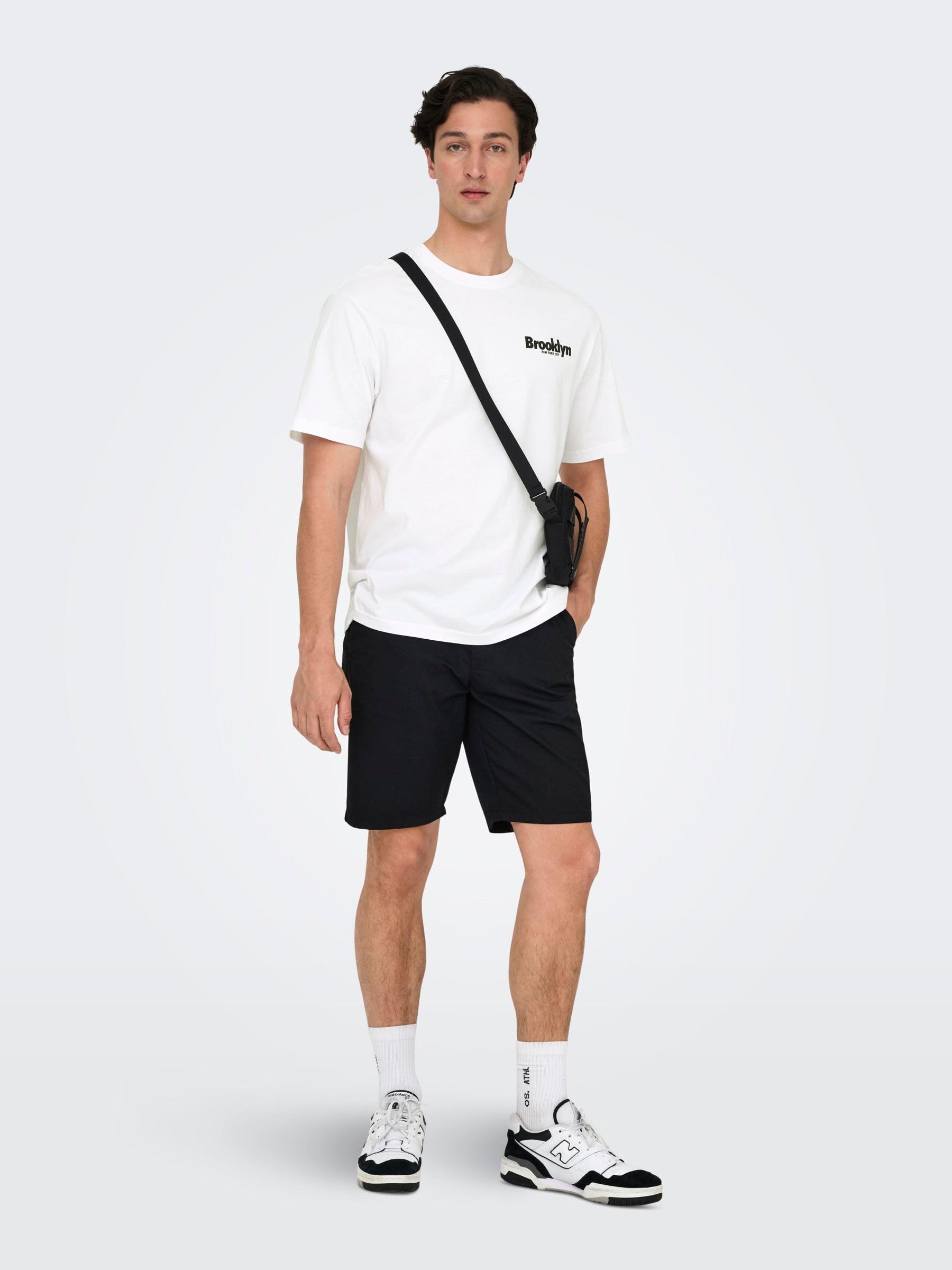 ONLY & SONS Onskeane T-Shirt Bianco Cotone Girocollo