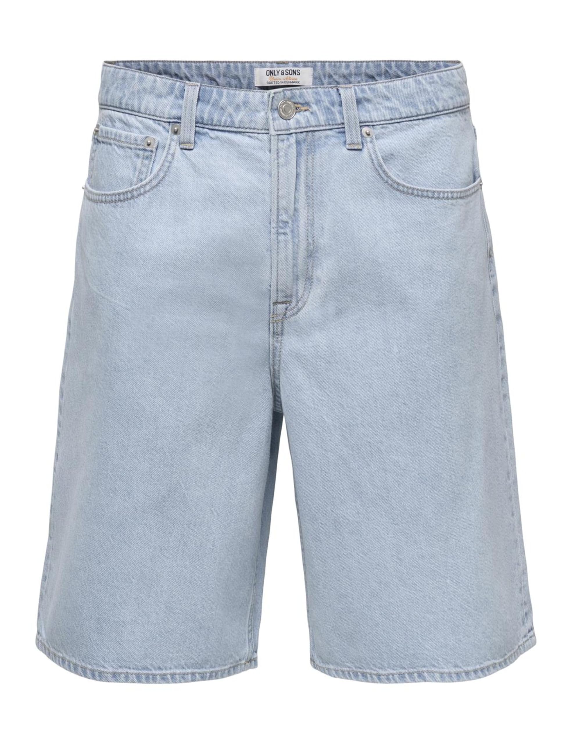 ONLY & SONS Onsremi Shorts Uomo M Denim Blu Wide Box