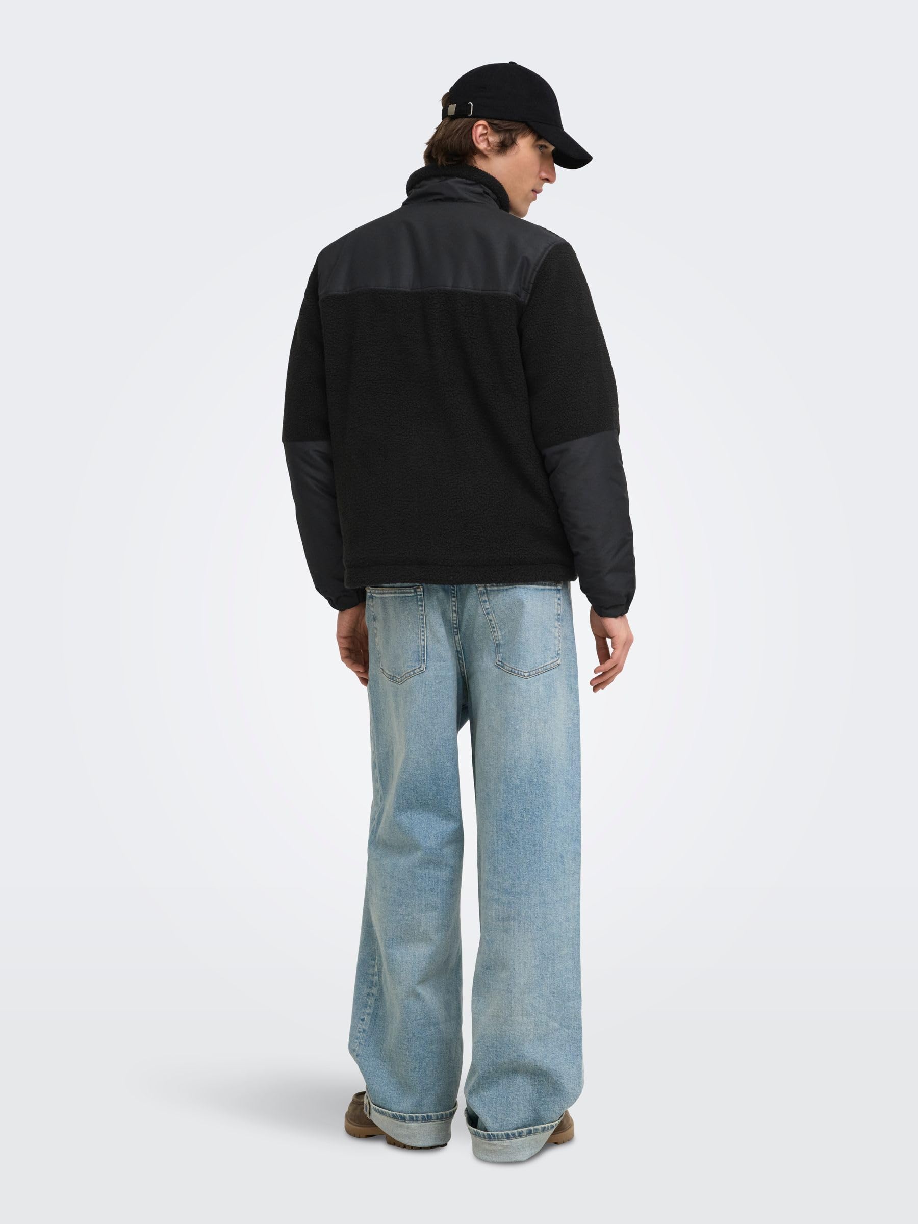 Only & Sons Onstyro Padded Sherpa Giacca Uomo L Nero
