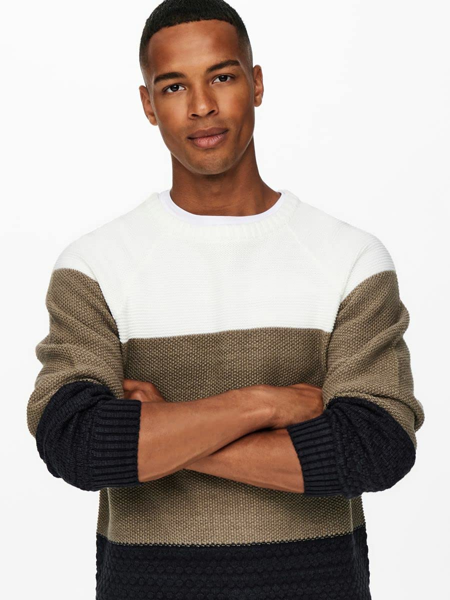 Only & Sons pullover uomo Cloud Dancer XS tinta unita