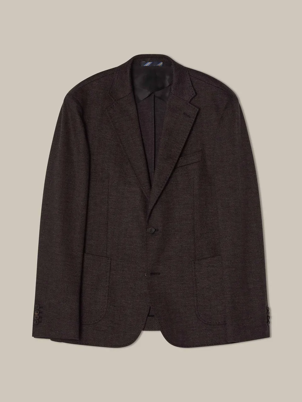 Robert Talbott Wright Blazer Lana Marrone 42 Pied-de-poule