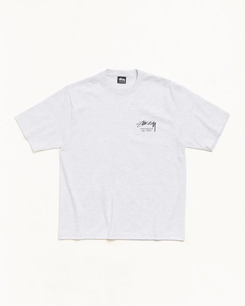 Stussy Dice Clock Tee t-shirt grigio 100% cotone