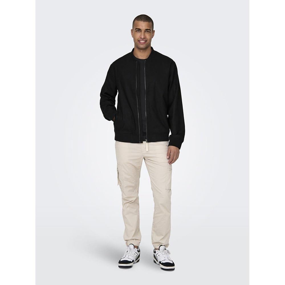 Only & Sons Kent Otw giacca uomo cotone lino taglia XL