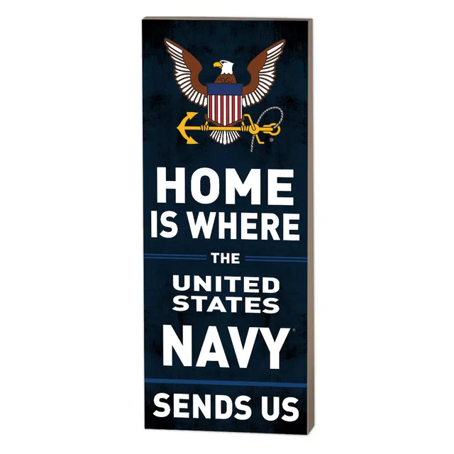 7.62 Design Home They Send Us targa legno 18x46 cm Navy