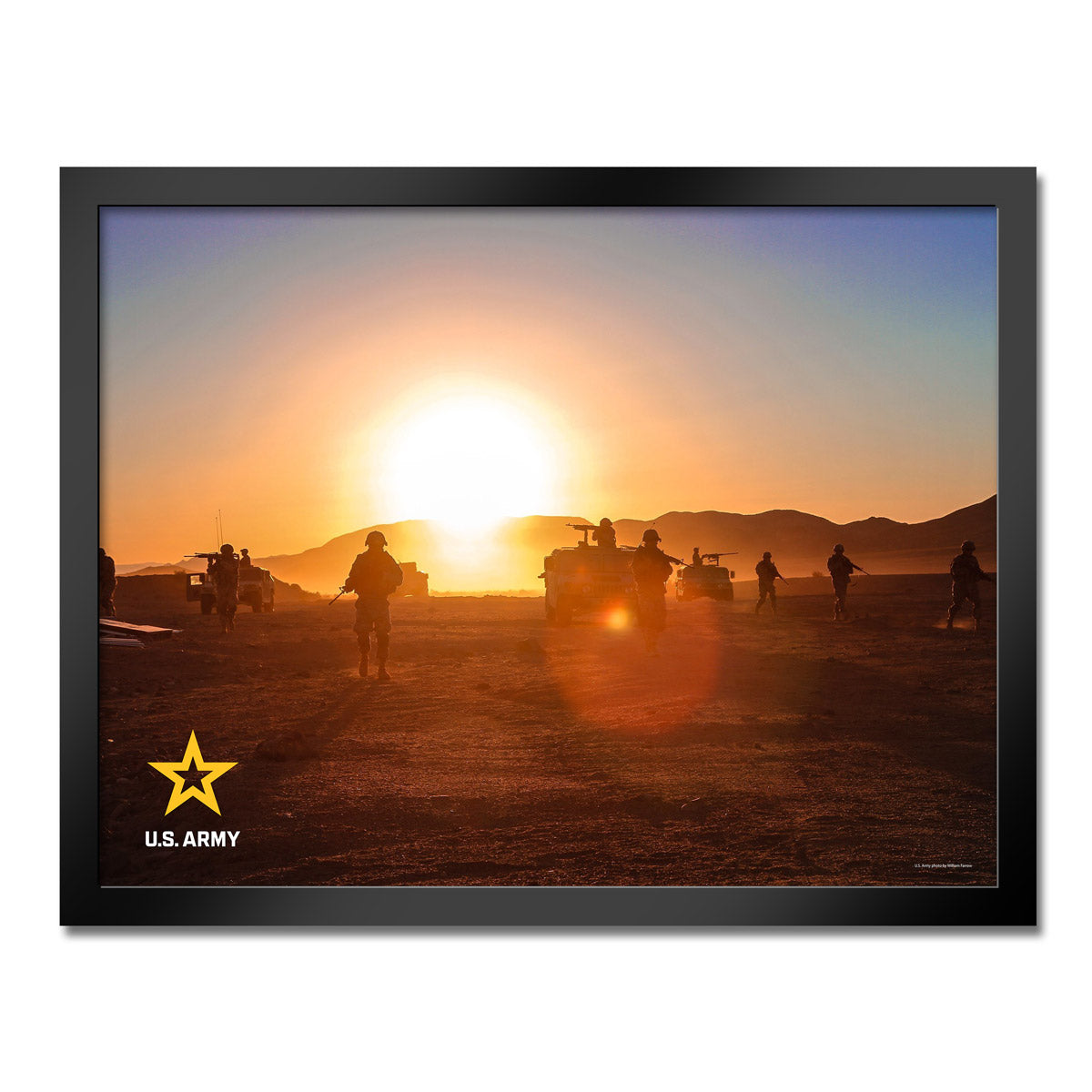 7.62 Design US Army Soldiers stampa incorniciata 14x20