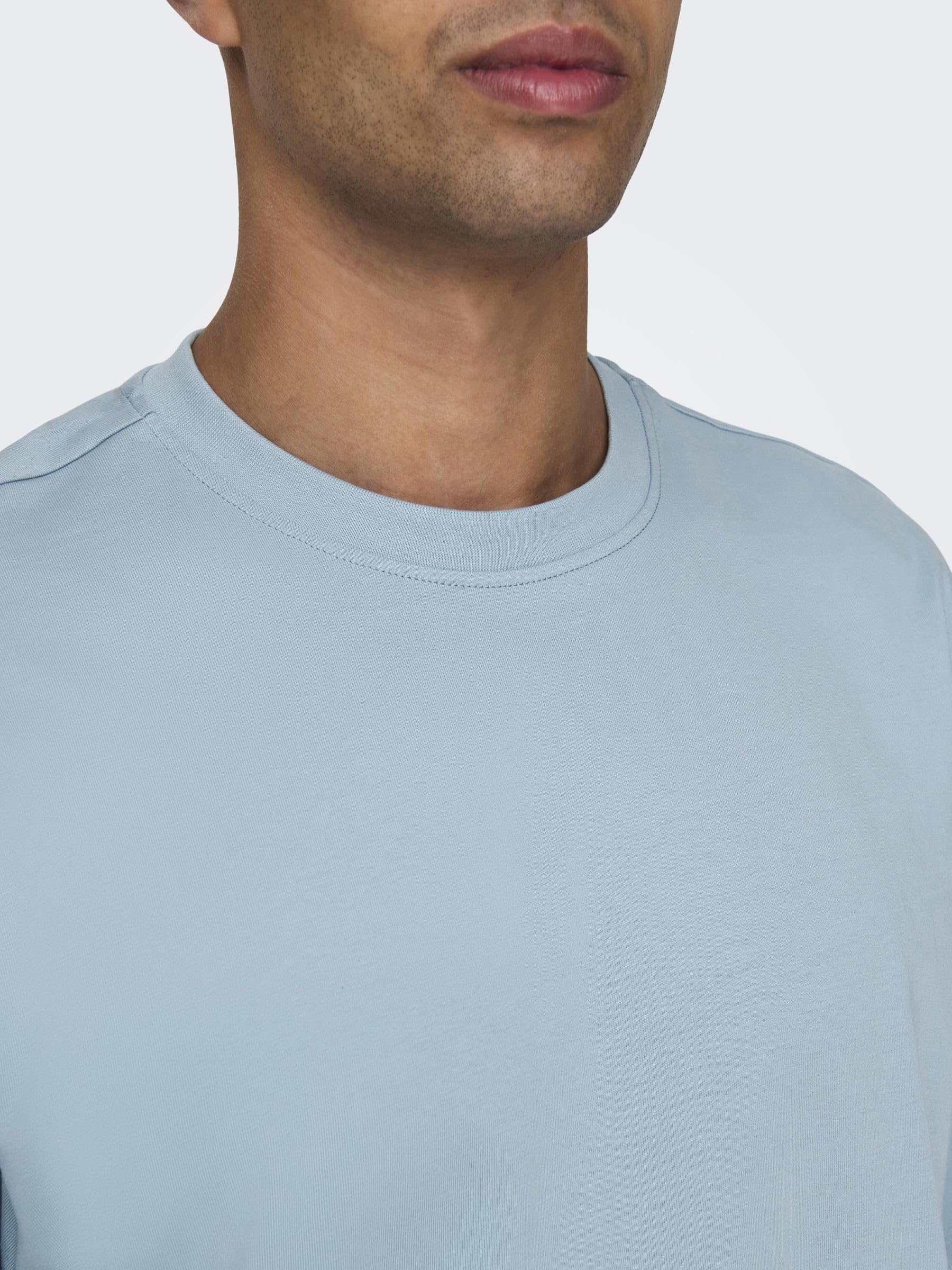 Only & Sons Onsfred T-Shirt Uomo Lago Glacier Cotone