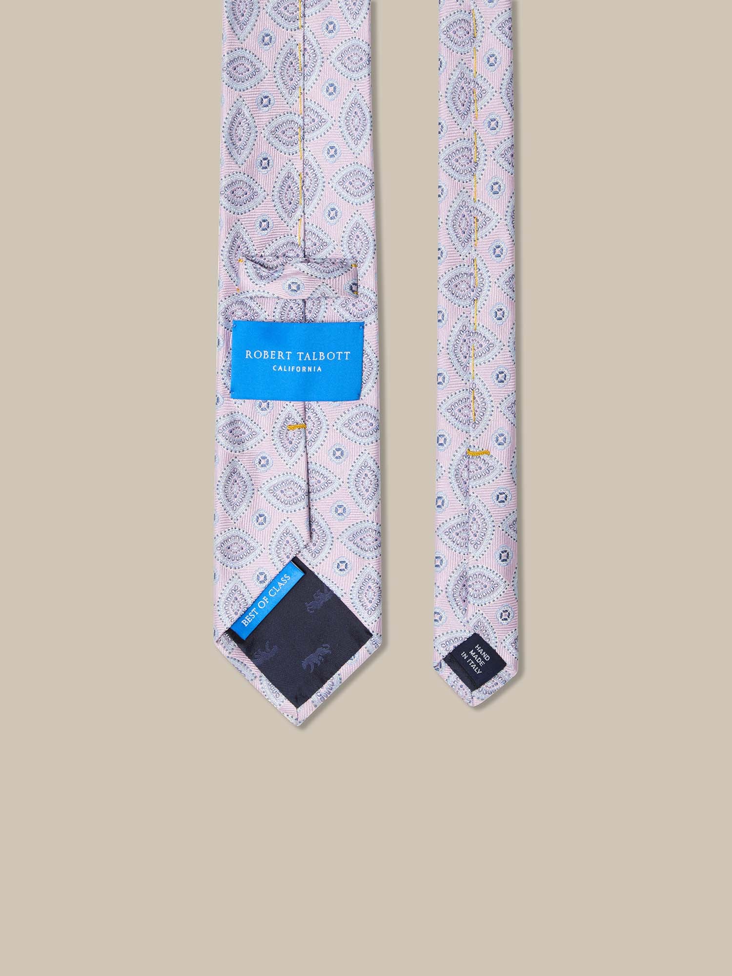 Robert Talbott Robert Cravatta Seta Lavanda Geo Paisley REG