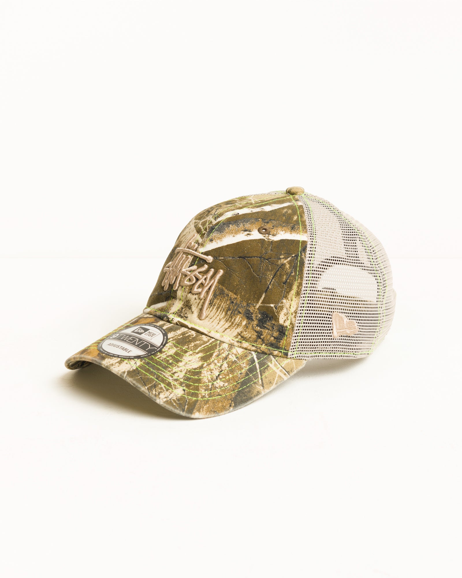 Stussy 9TWENTY Washed Basic Trucker Cappello Real Tree