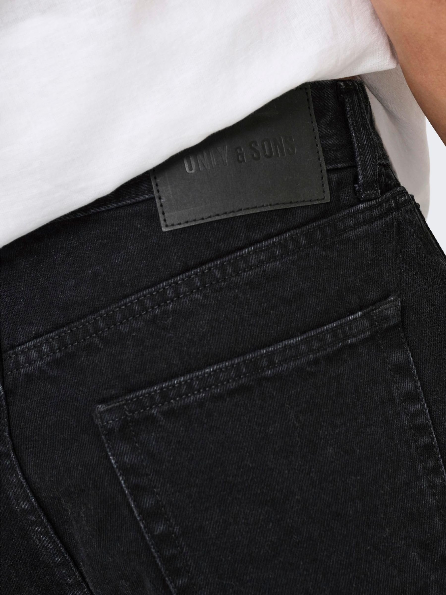 ONLY & SONS Onsfade Denim Shorts uomo M loose fit blu