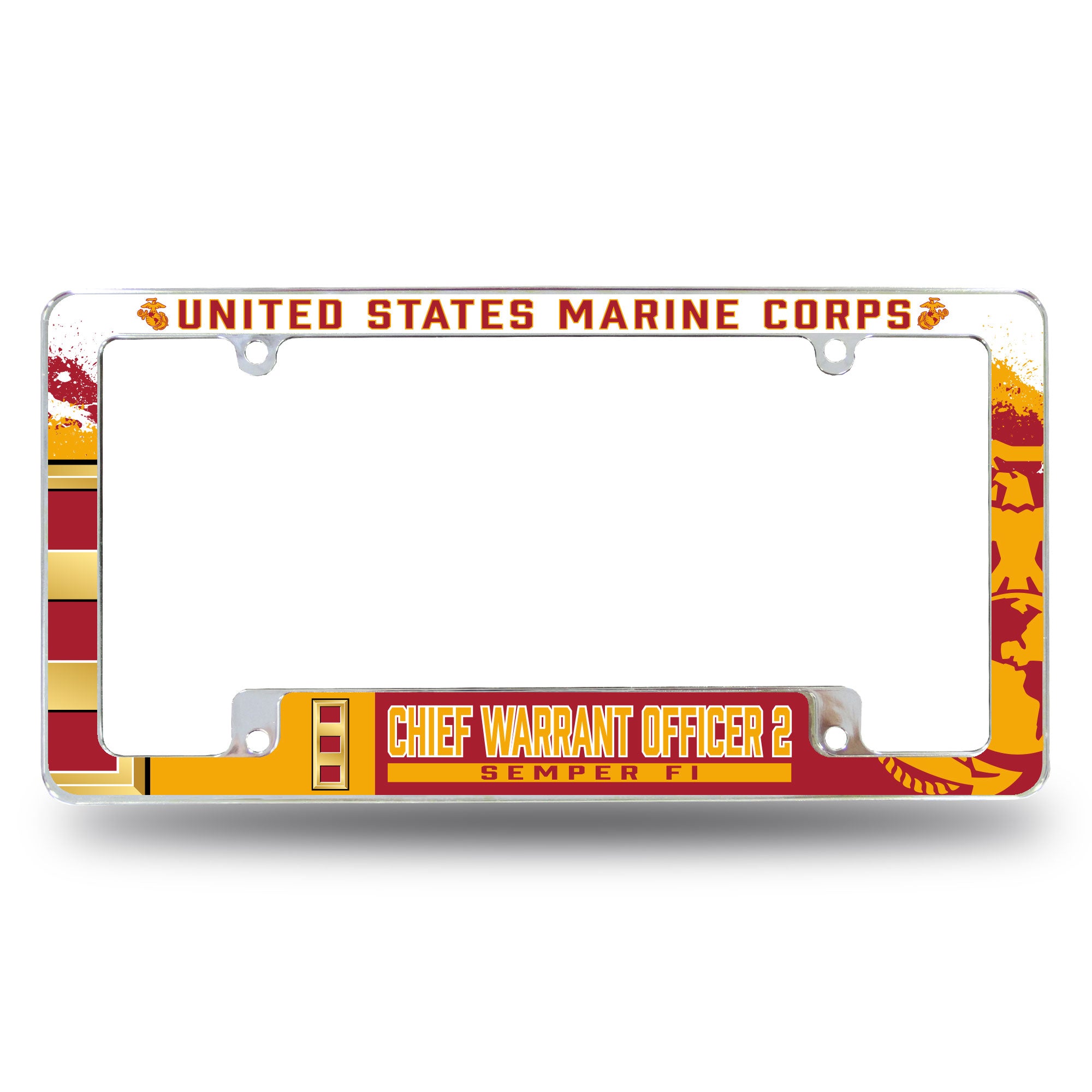 7.62 Design W-2 Chief Warrant Officer cornice targa cromo USMC