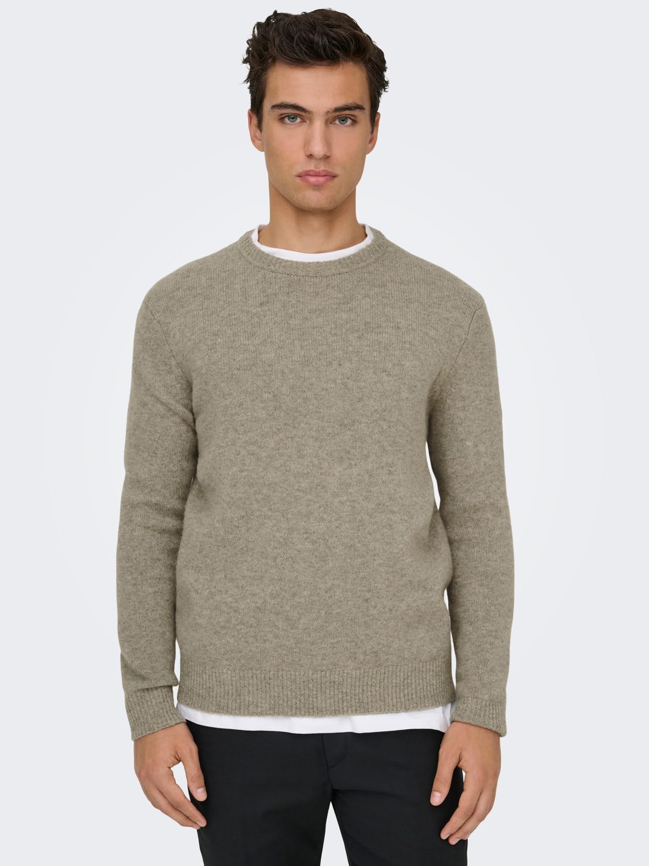Only & Sons Onsray Maglione Girocollo Uomo Grigio