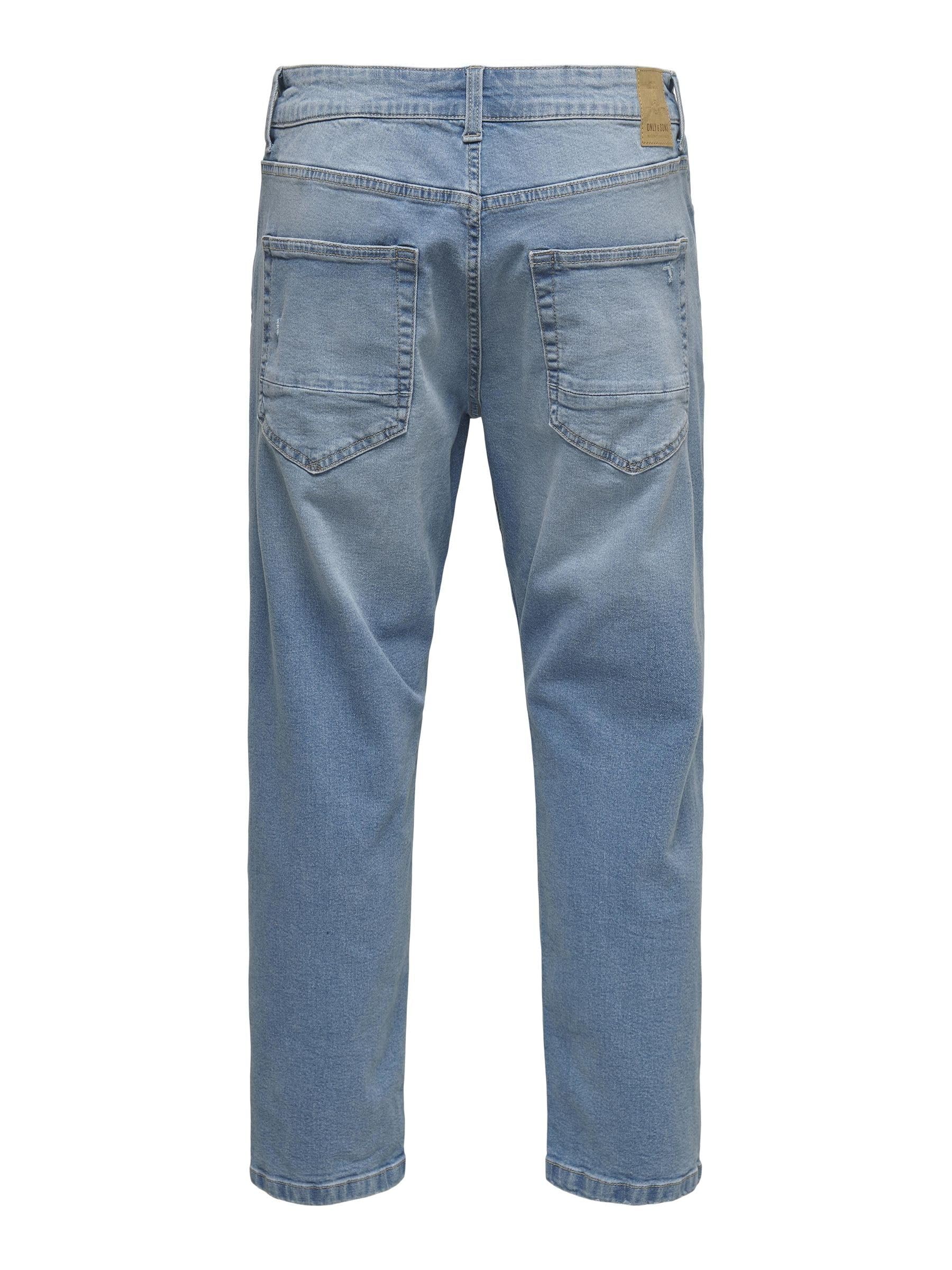 Only & Sons Avi Beam Crop jeans relaxed azzurro