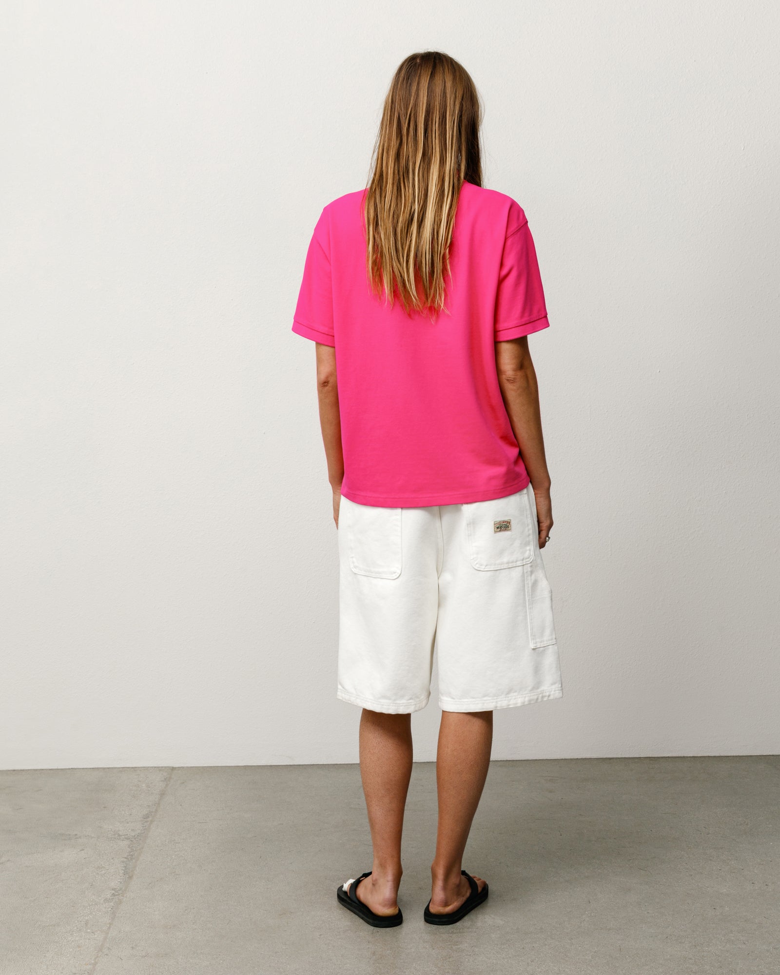 Stussy Classic Pique Polo Pink Cotone Madreperla