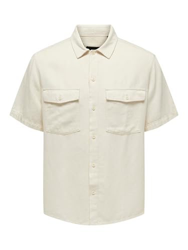 Only & Sons Camicia manica corta uomo S blu scuro tasche