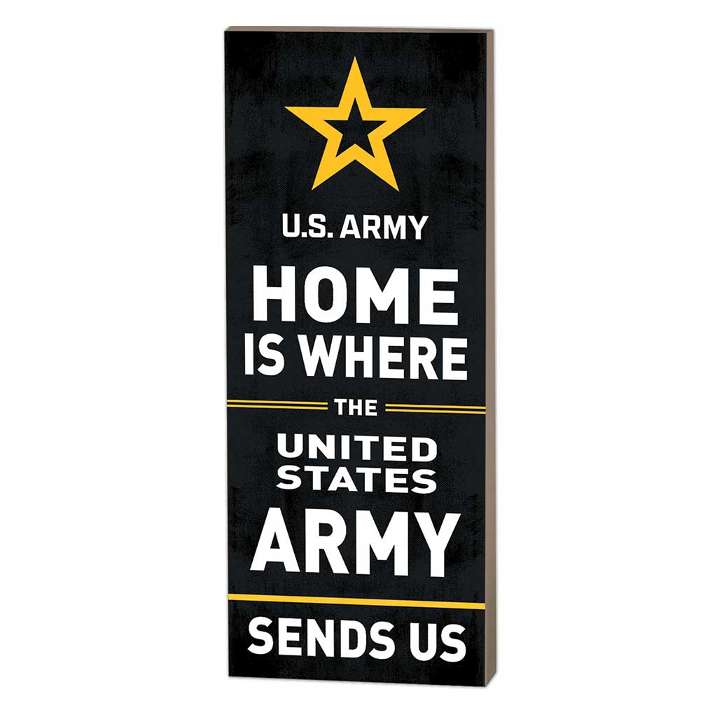 7.62 Design Home Is Where They Send Us targa legno 7x18 army
