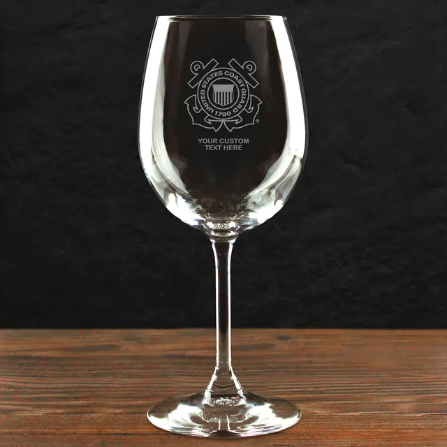 7.62 Design Drinkware US Coast Guard calice vino 16 oz personalizzato