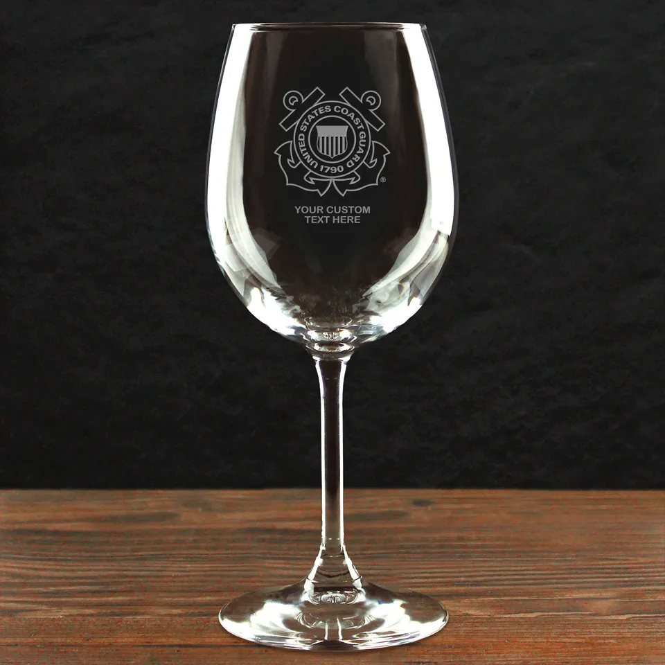 7.62 Design Drinkware US Coast Guard calice vino 16 oz personalizzato