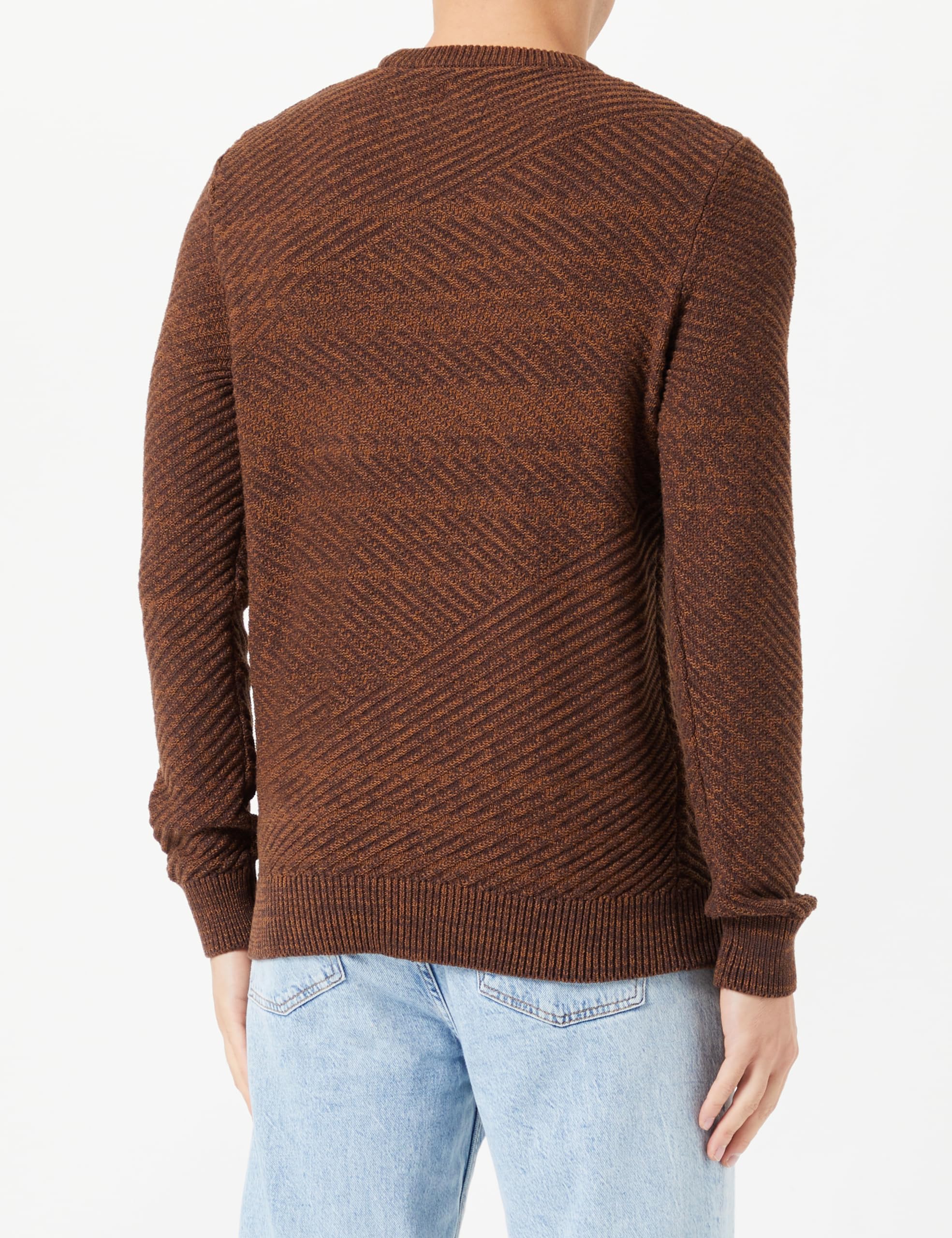 Only & Sons Onsmaurus Twist Crew Maglione Uomo XS Marrone
