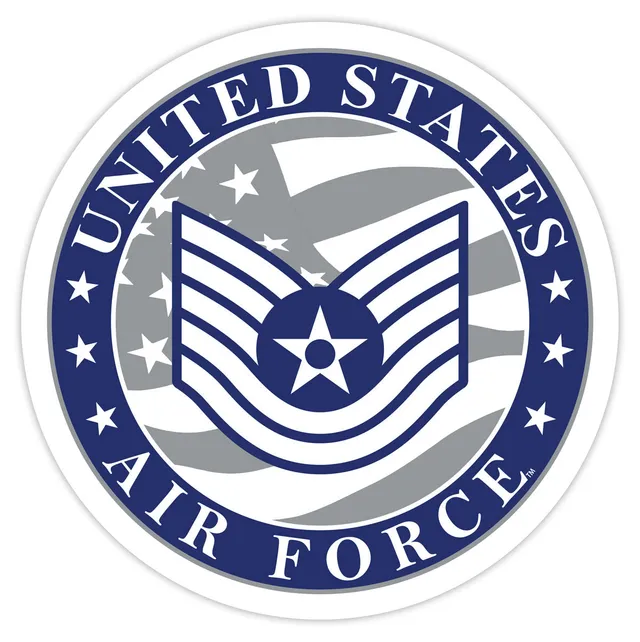 7.62 Design Automotive US Air Force E-6 decal 3.5" vinile