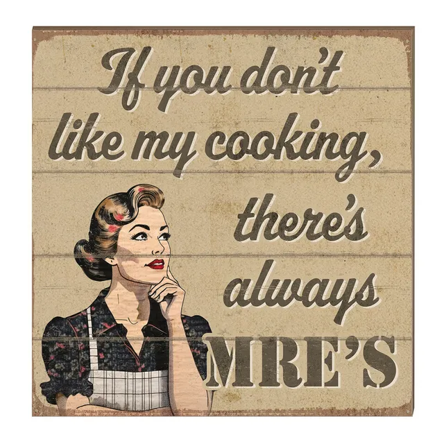 7.62 Design There's Always MRE's Targa Legno 25x25 cm Navy