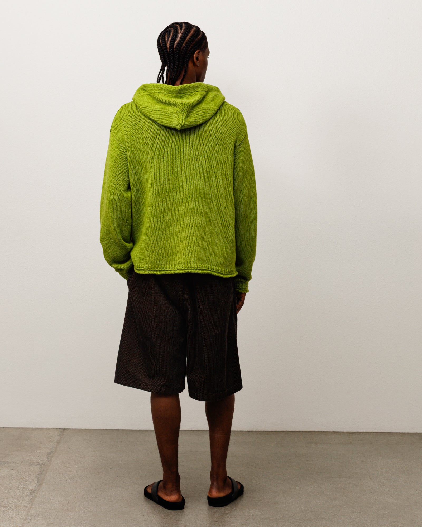 Stussy Beach Hooded Sweater maglia verde lino