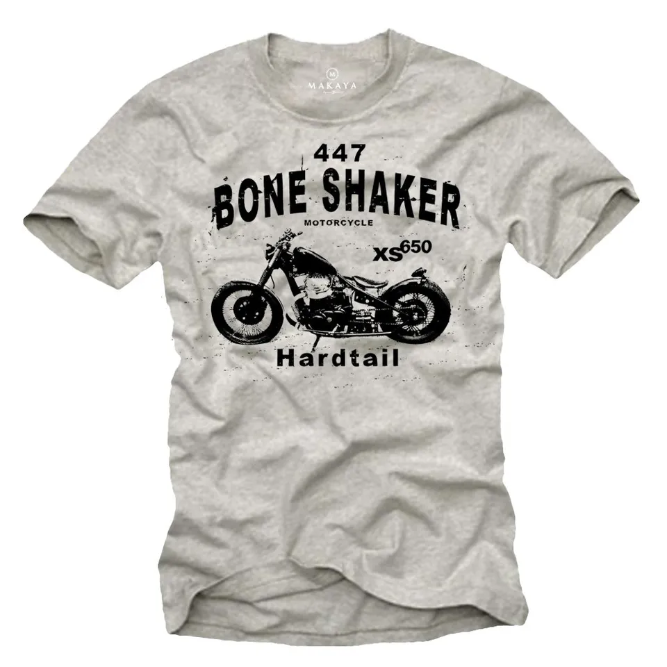 MAKAYA Bobber XS650 T-Shirt Moto Uomo L Biker