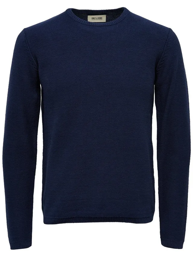 Only & Sons Onsgason Crew Neck Noos felpa blu S cotone