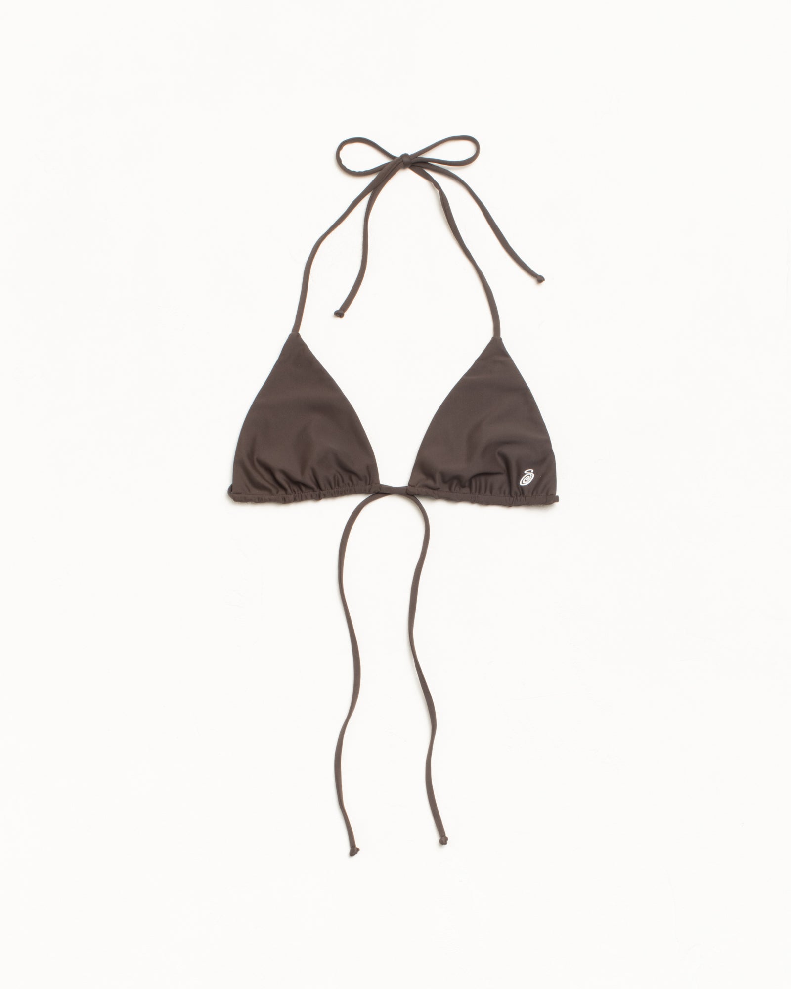 Stussy Triangle top bikini marrone elasticizzato donna