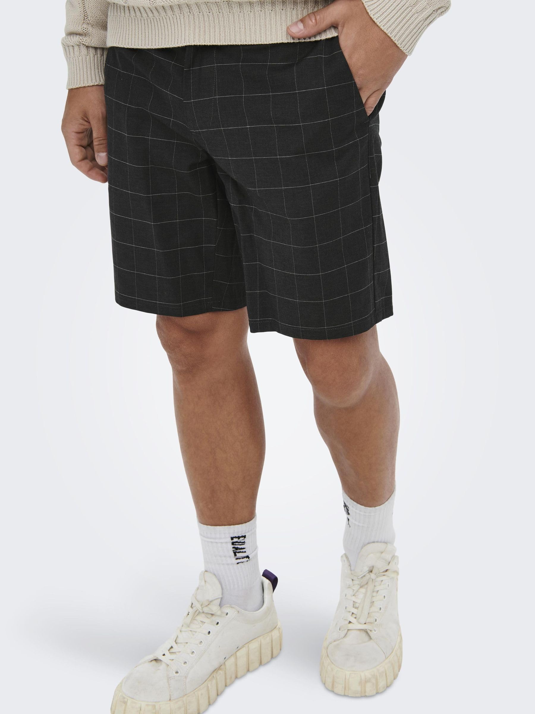 Only & Sons pantaloncini quadri elasticizzati uomo