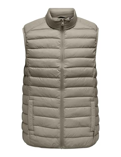 Only & Sons Onsgavin gilet uomo Quercia trapuntato