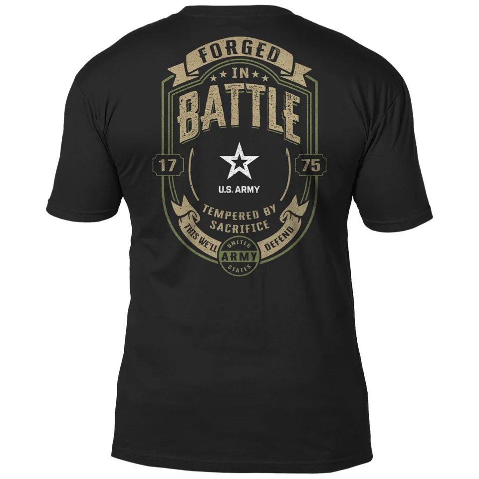7.62 Design Forged in Battle T-shirt cotone nero