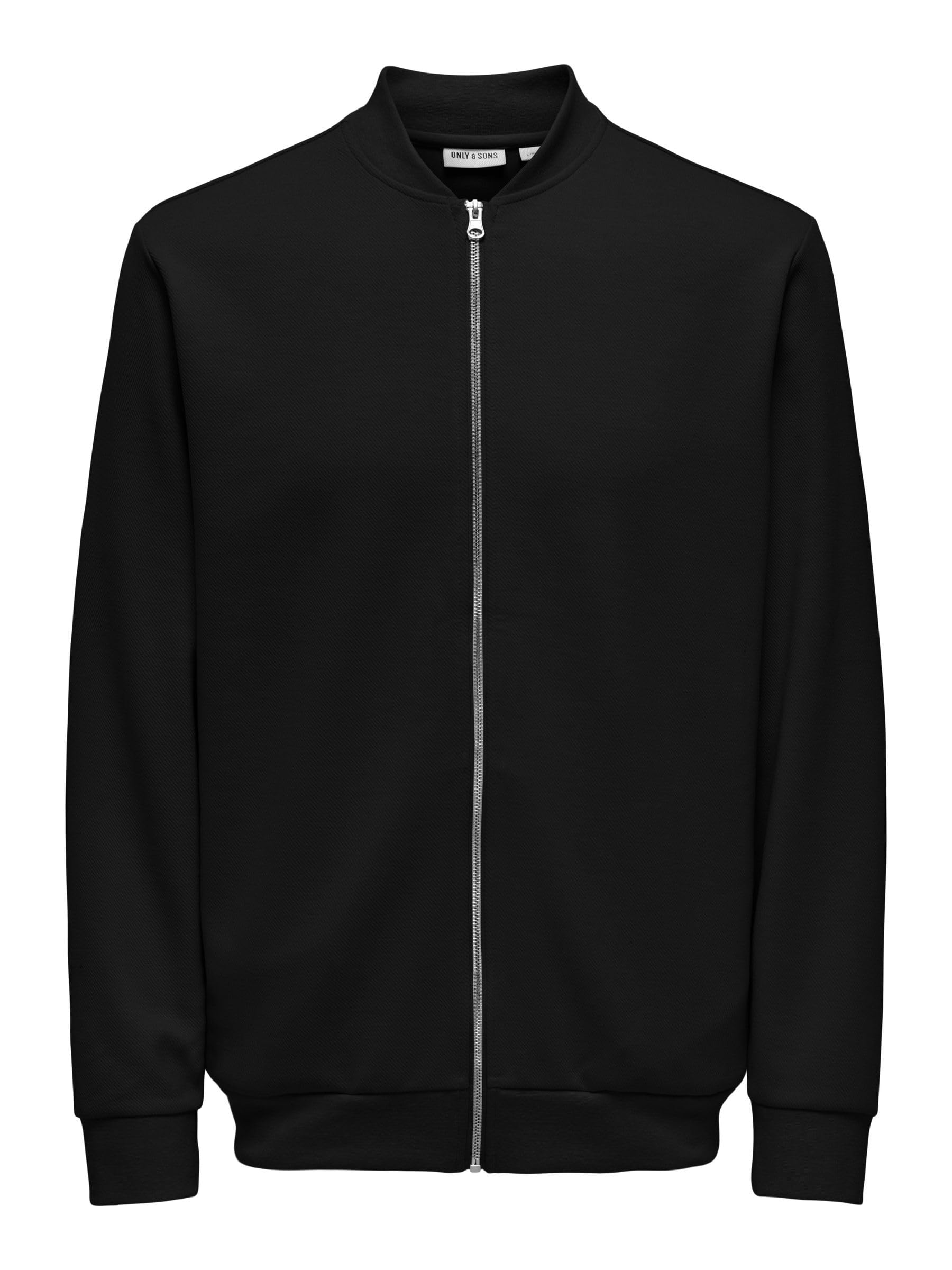Only & Sons Onsnewkodyl Felpa Uomo Nero Full Zip Cappuccio