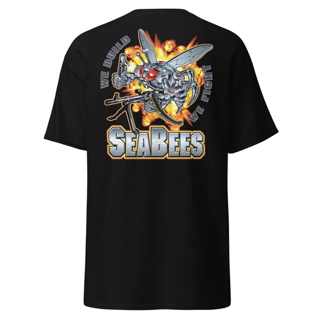 7.62 Design Seabees Superbee t-shirt uomo nera cotone