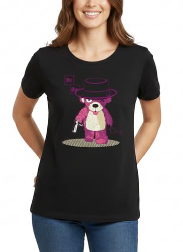 Makaya Teddy t-shirt donna cotone nera S
