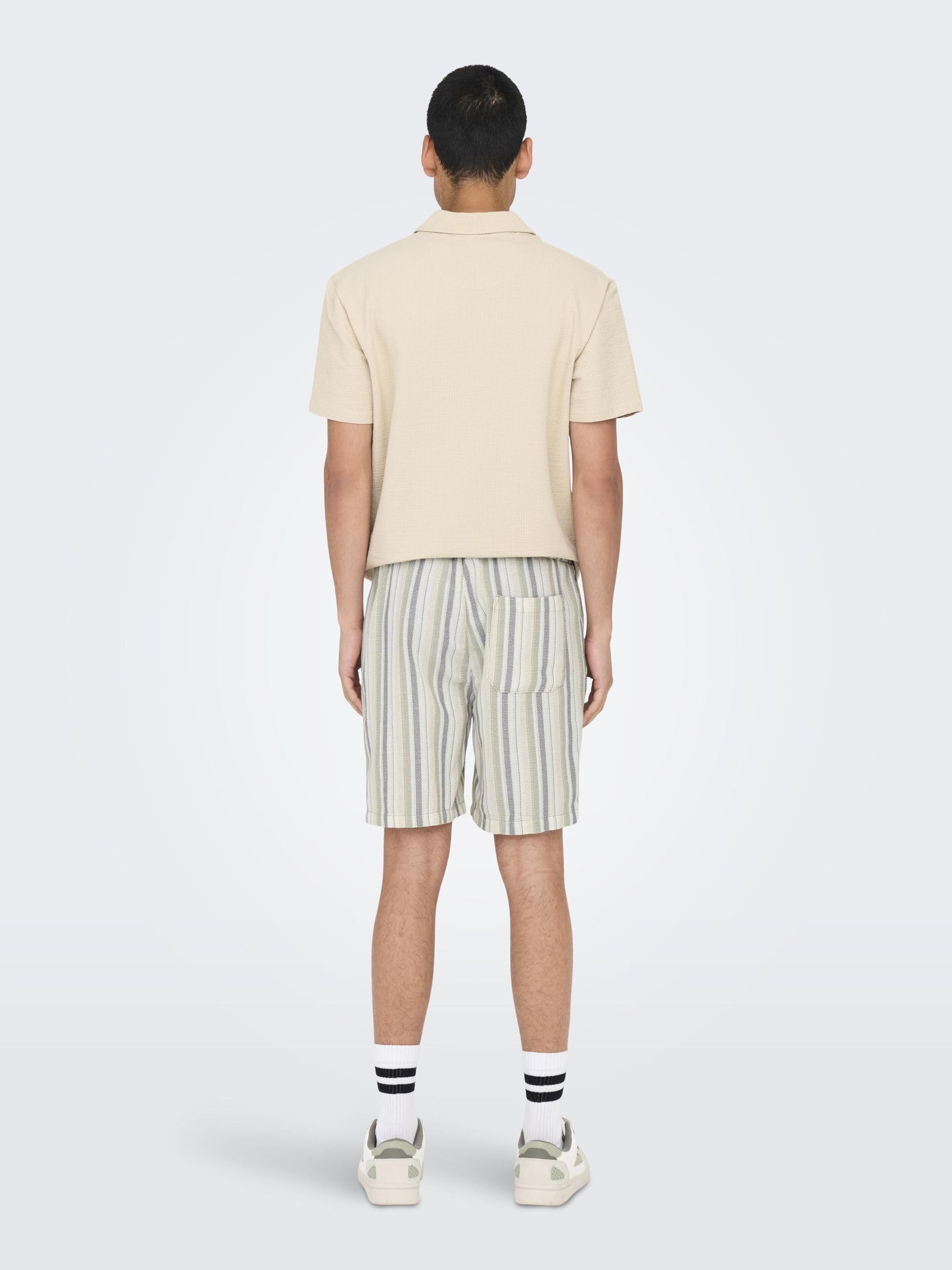ONLY & SONS Onstrev Regular Fit Shorts Uomo M Vita Media