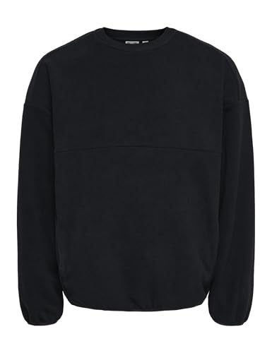 Only & Sons Onsakeem RLX Crew Felpa Nero L Girocollo
