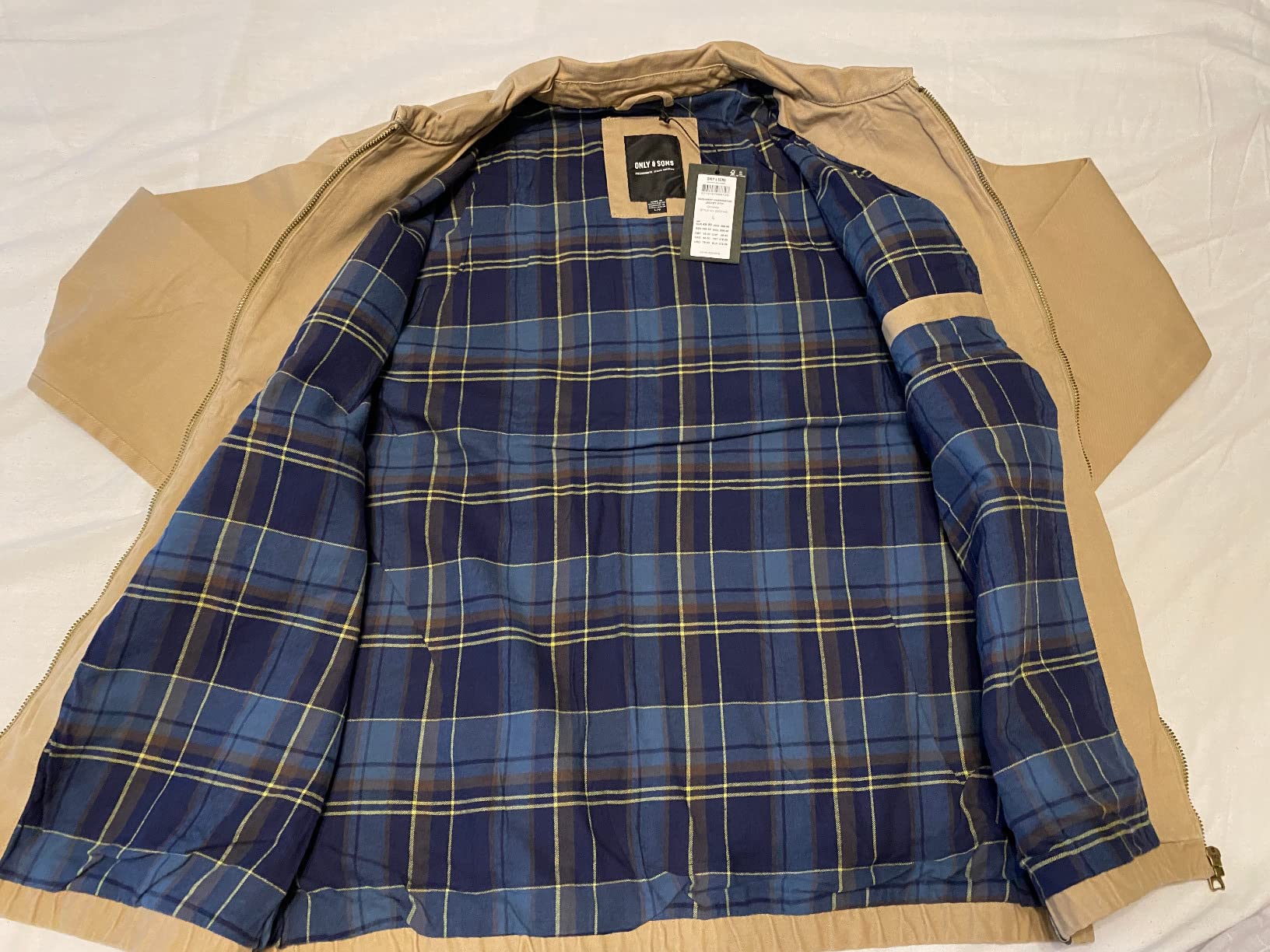ONLY & SONS Onsharry Giacca Harrington Uomo Leggera