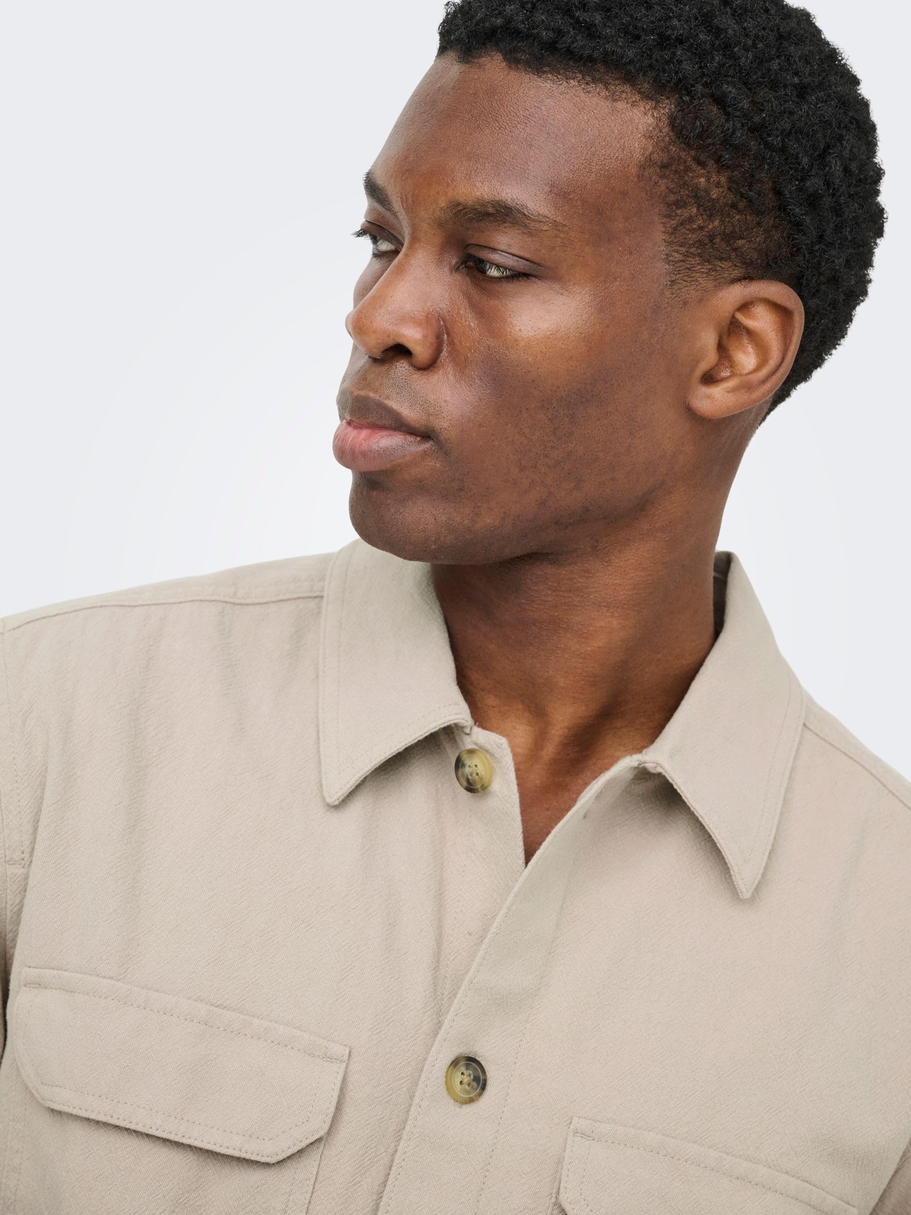 ONLY & SONS Onscolt 0570 Camicia Uomo Gardenia M Cotone