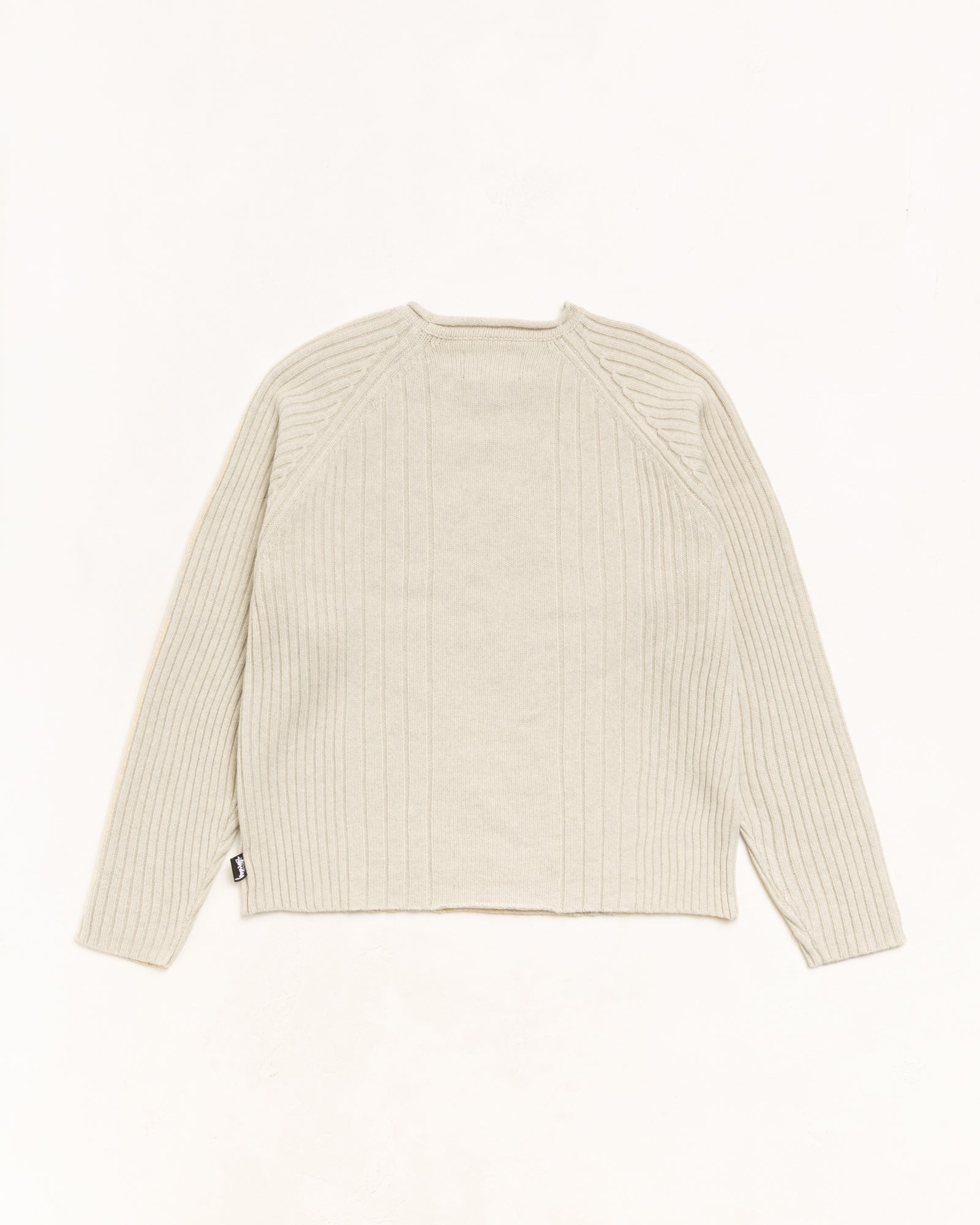 Stussy Knits Merino Roll Neck Sweater maglione Natural lana