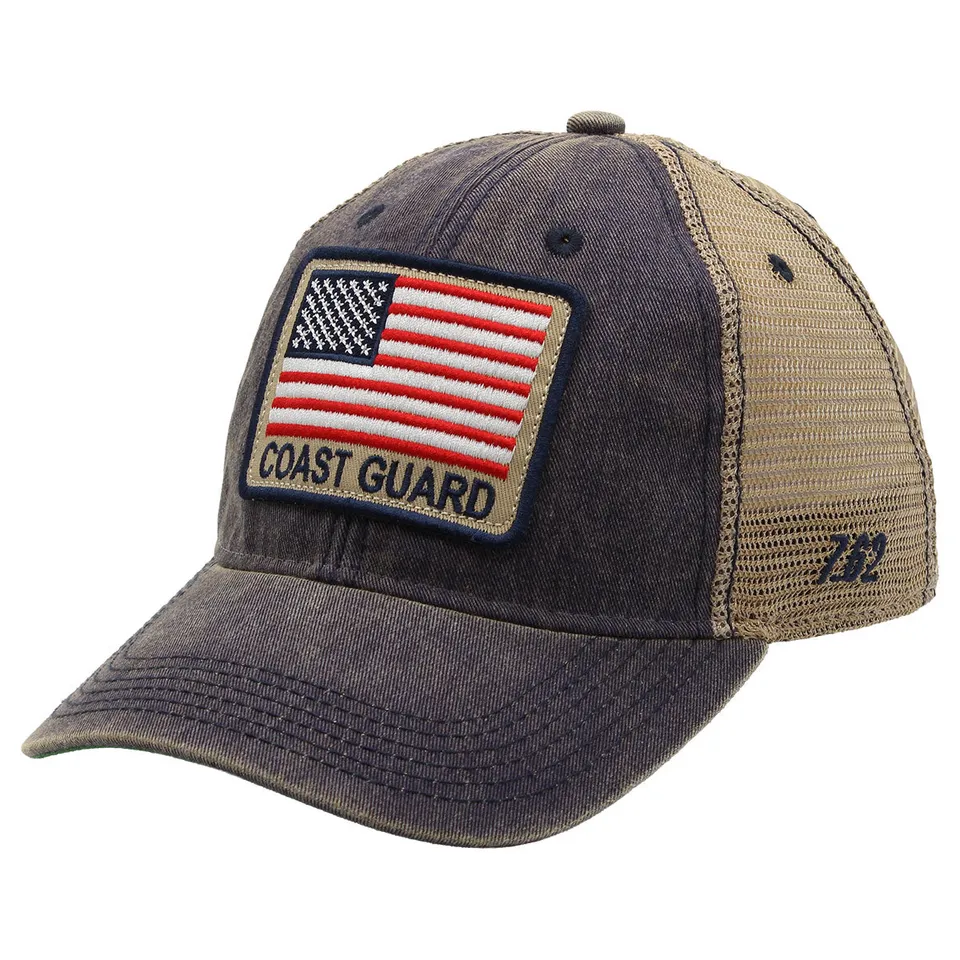 7.62 Design Coast Guard Flag Cappello Trucker blu vintage