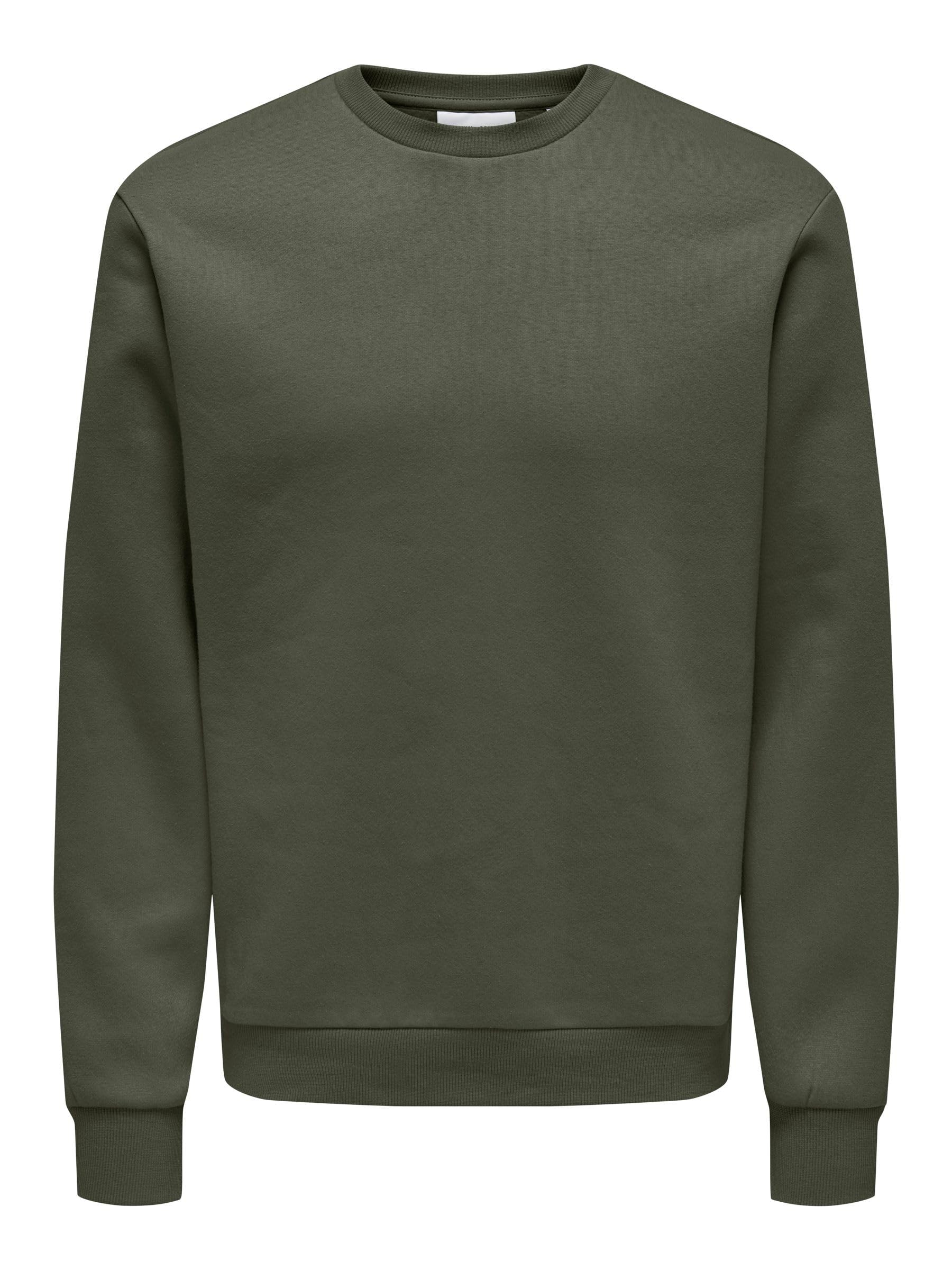 Only & Sons Onsceres felpa uomo Coffee Bean girocollo