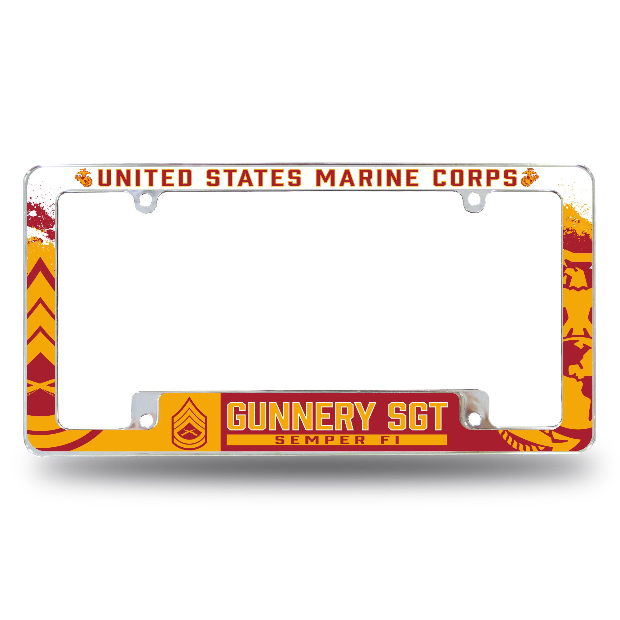 7.62 Design USMC Gunnery Sergeant Cornice targa cromata zinco
