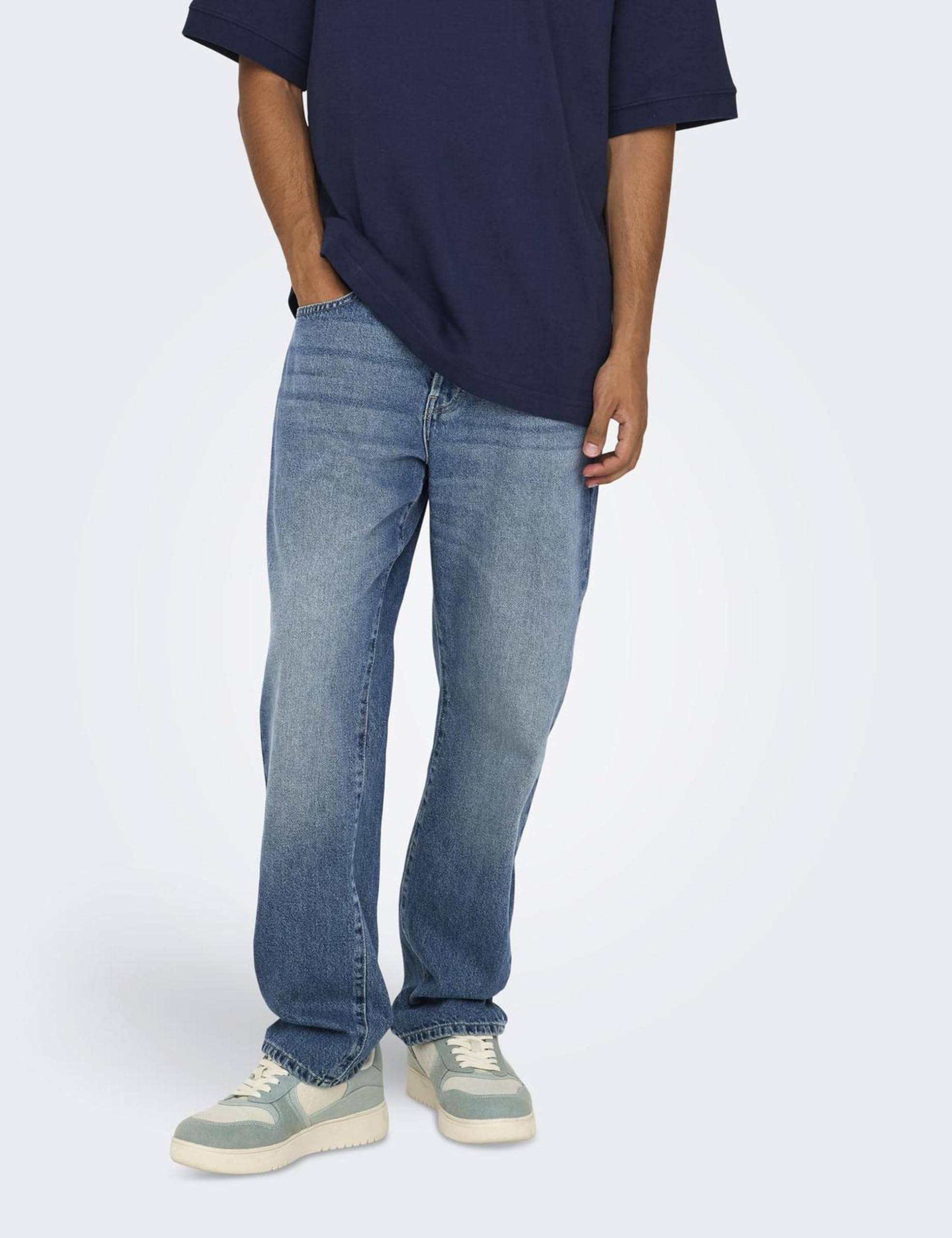 Only & Sons Onsedge Jeans Uomo Straight Nero 33W/32L