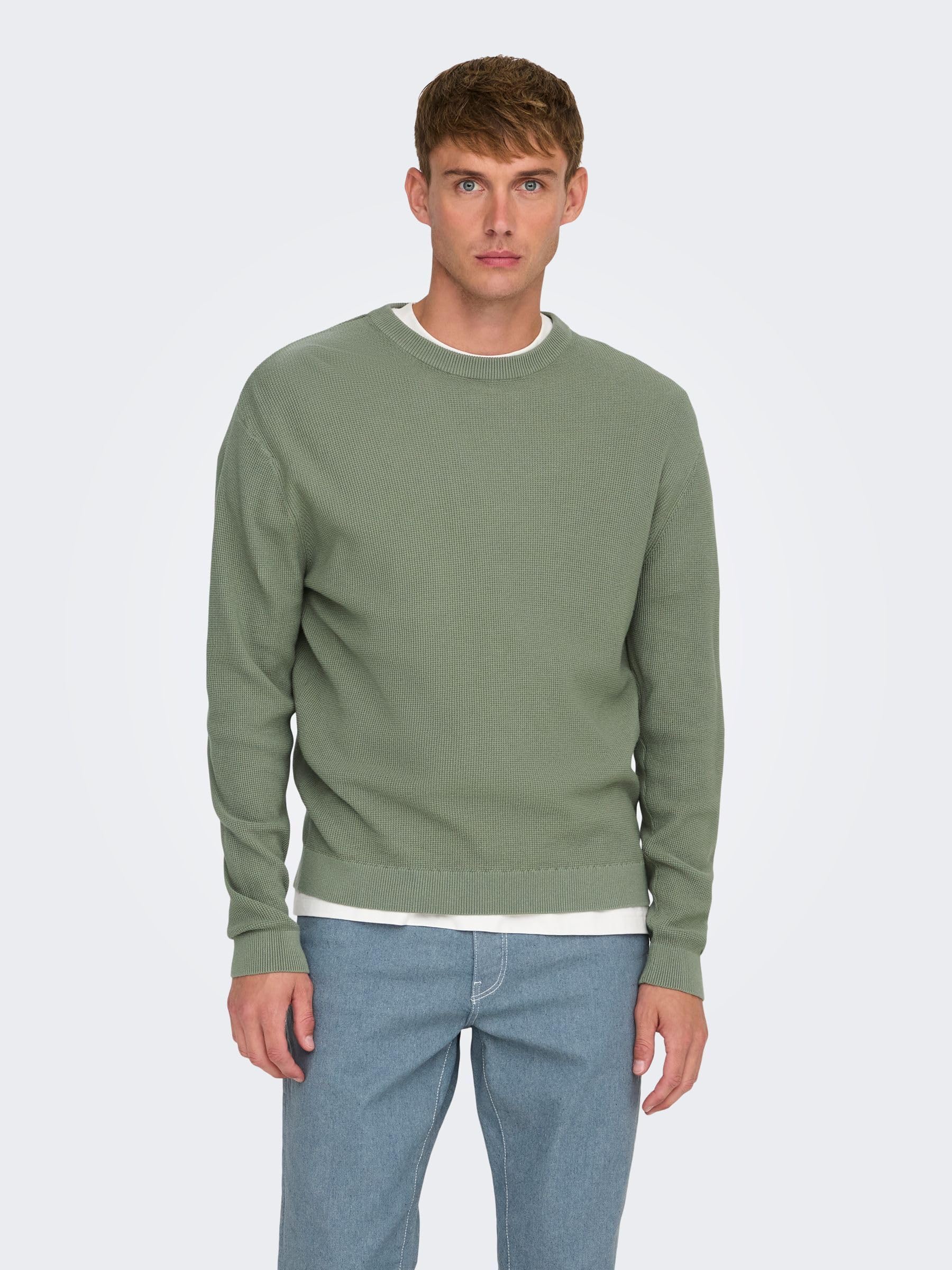 Only & Sons Onstony Pullover Maglione Uomo Nero Girocollo