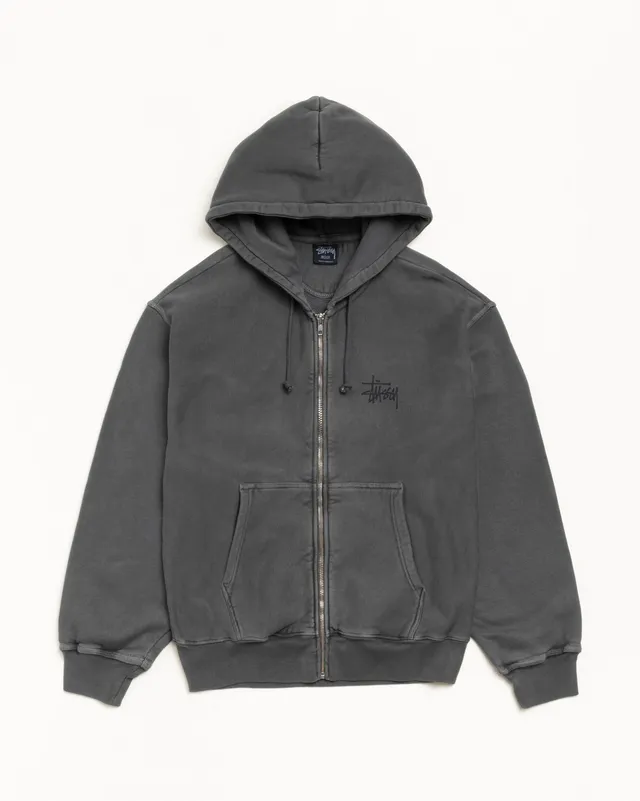 Stussy Zip Sweats Basic Zip Hoodie felpa Black 430gsm