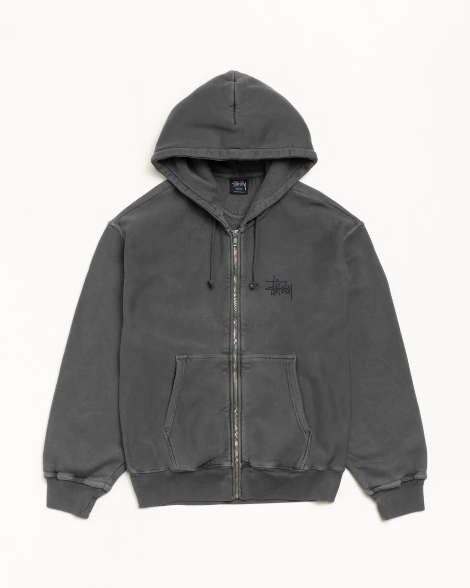 Stussy Zip Sweats Basic Zip Hoodie felpa Black 430gsm