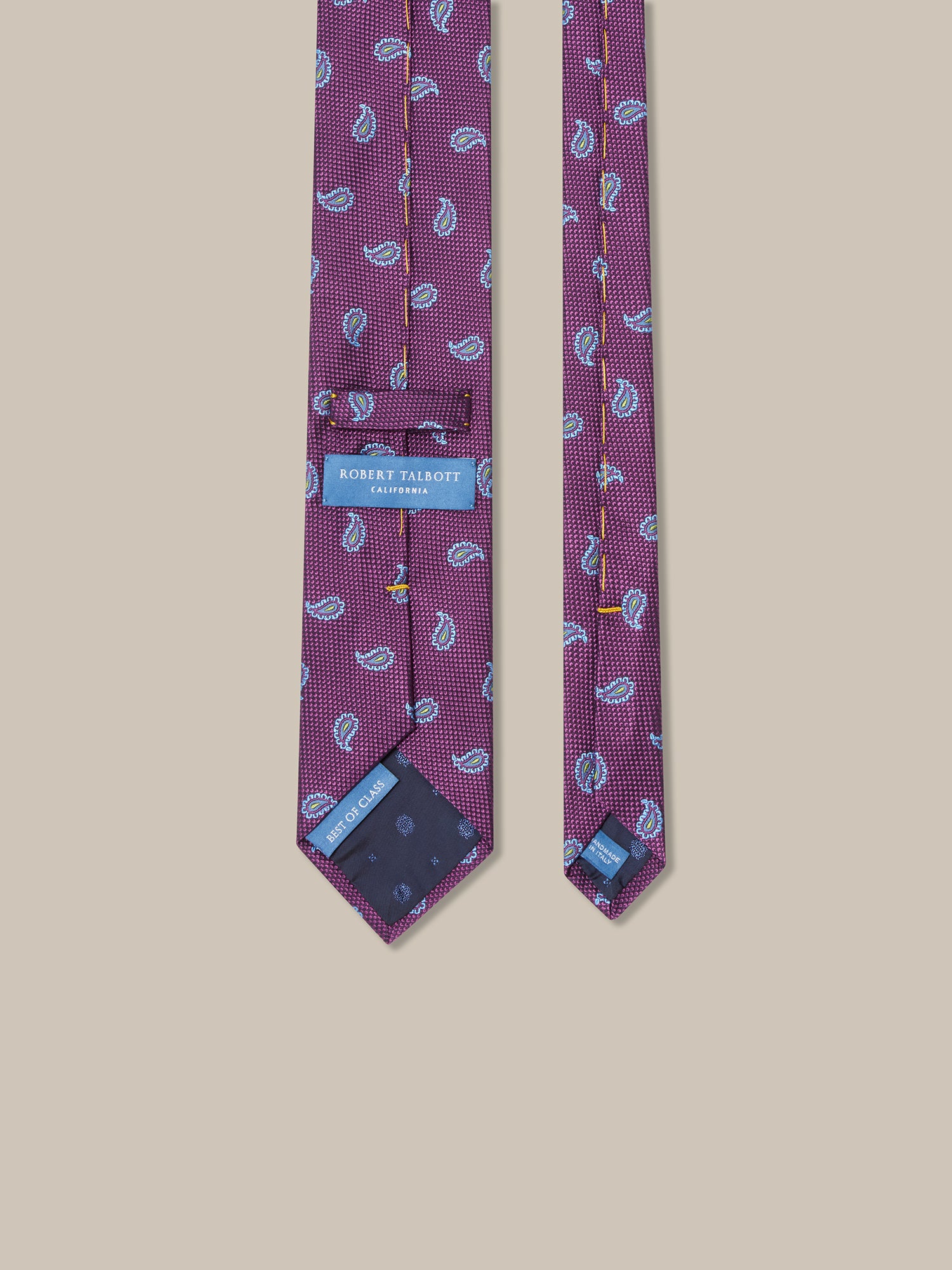 Robert Talbott Robert Pine Jacquard cravatta seta viola