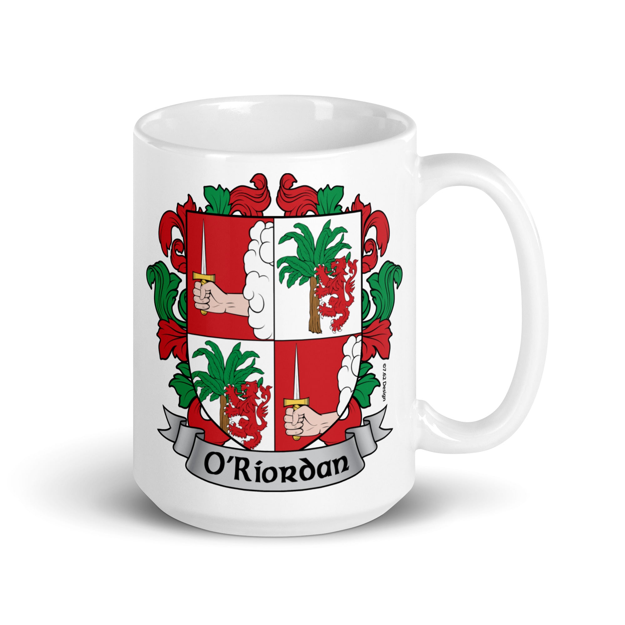 7.62 Drinkware O'Riordan tazza ceramica 15oz stemma irlandese