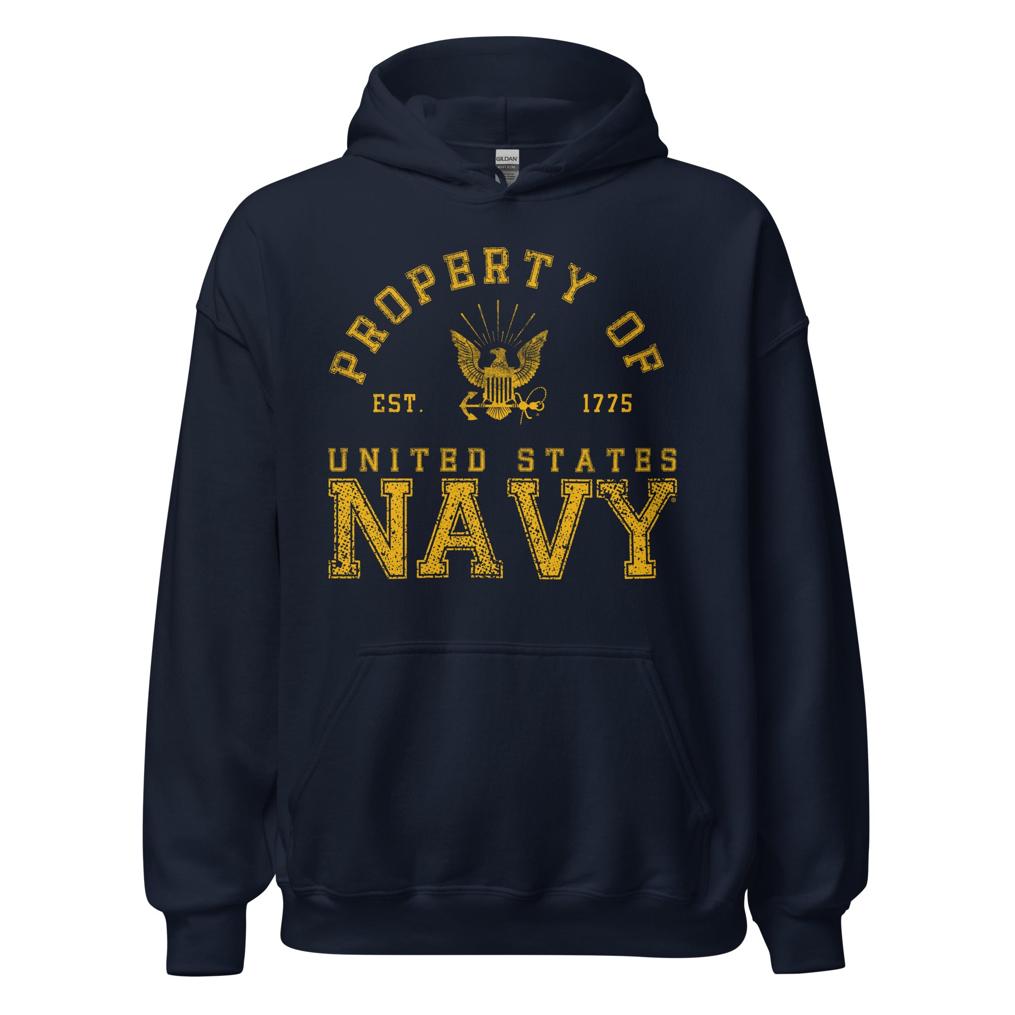 7.62 Design Property of the Navy Felpa con Cappuccio Blu Cotone