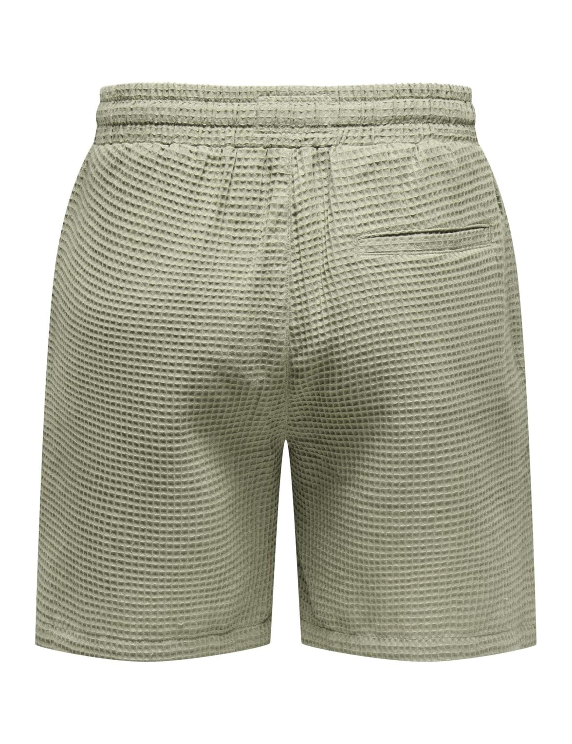 Only & Sons Onstel Savier Waffle 0326 pantaloncini uomo bianco antico